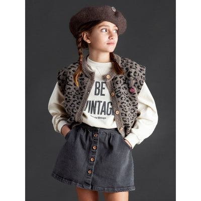 TOCOTO VINTAGE - Black Denim Skirt - Le CirQue Kidsconceptstore 