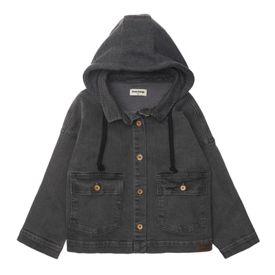 TOCOTO VINTAGE - Black Denim jacket With Hood - Le CirQue Kidsconceptstore 