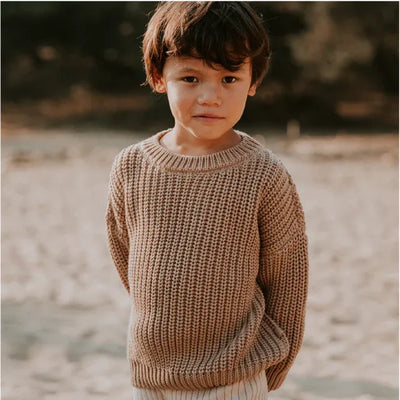 YUKI KIDSWEAR - Chunky Knitted Sweater Toffee - Le CirQue Kidsconceptstore 