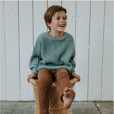 YUKI KIDSWEAR - Chunky Knitted Sweater Ocean - Le CirQue Kidsconceptstore 