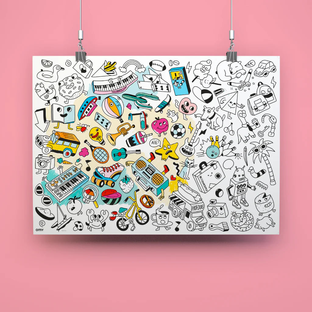 OMY - Kleurposter Baby Pop Art (70cm x 100 cm) 3+ - Le CirQue Kidsconceptstore 