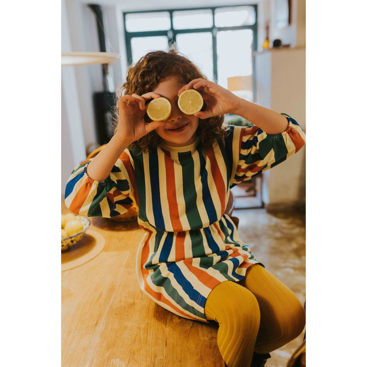 A MONDAY IN COPENHAGEN - Nanna Dress Verdant Green Stripes - Le CirQue Conceptstore