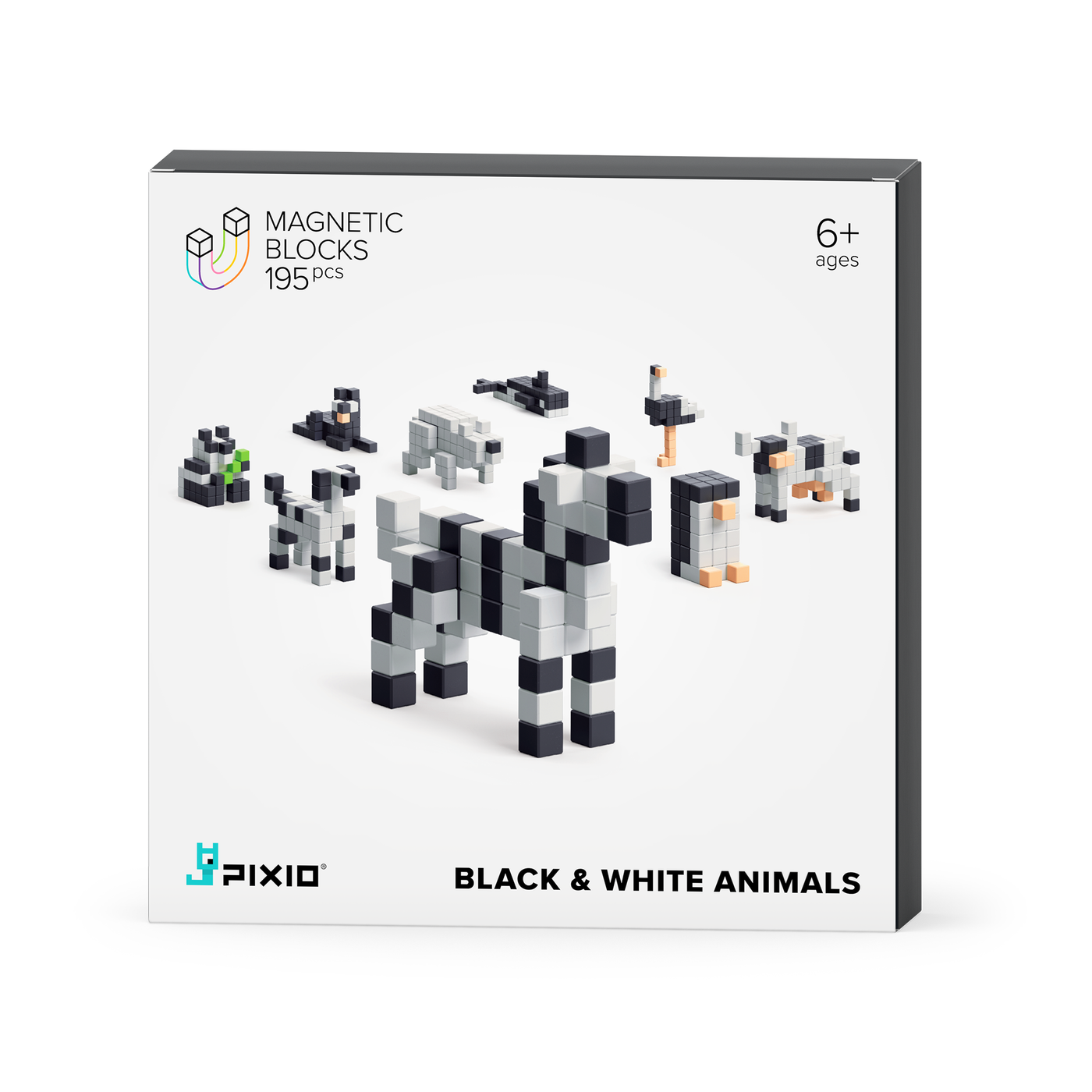 PIXIO - Magnetic Blocks Black&White Animals 6+ - Le CirQue Kidsconceptstore 