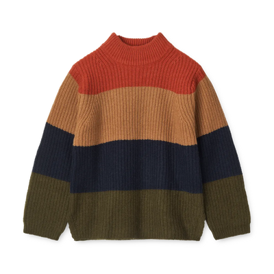 LIEWOOD - Cali Sweater Army/Brown/Multi - Le CirQue Kidsconceptstore 