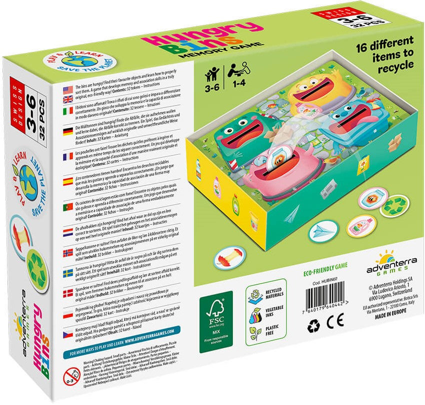 ADVENTERRA GAMES | Gezelschapsspel | Hungry Bins