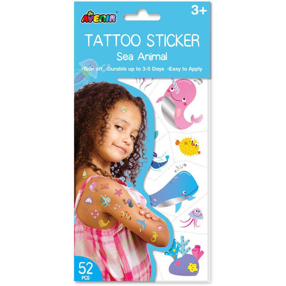 AVENIR - Tattoo Stickers " Sea Animal" ( 52 stuks) 3+ - Le CirQue Kidsconceptstore 