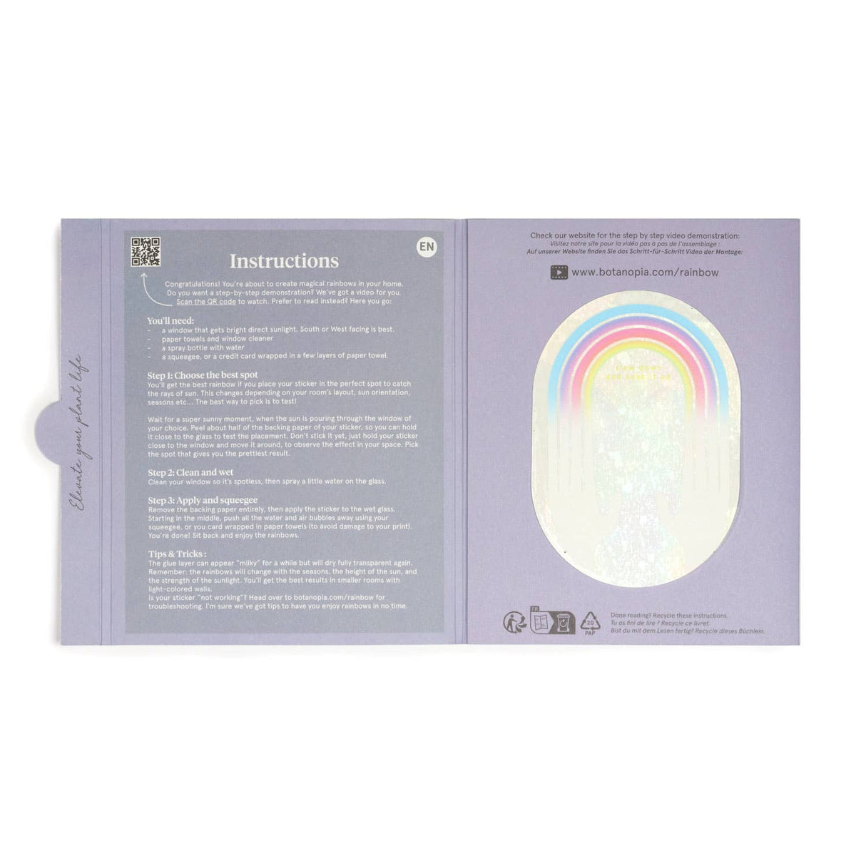 BOTANOPIA | Regenboogmaker | Take it easy and enjoy - Le CirQue Conceptstore