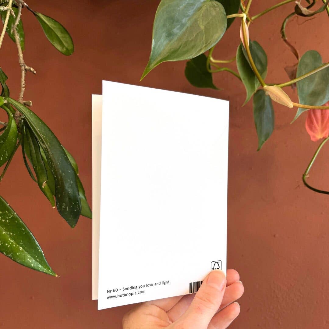 BOTANOPIA | Wenskaart | Sending you love and light - Le CirQue Conceptstore