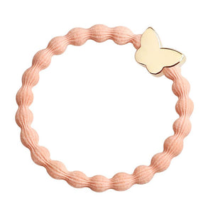 BY ELOISE | Haarelastiek | Gold Butterfly Peach - Le CirQue Conceptstore