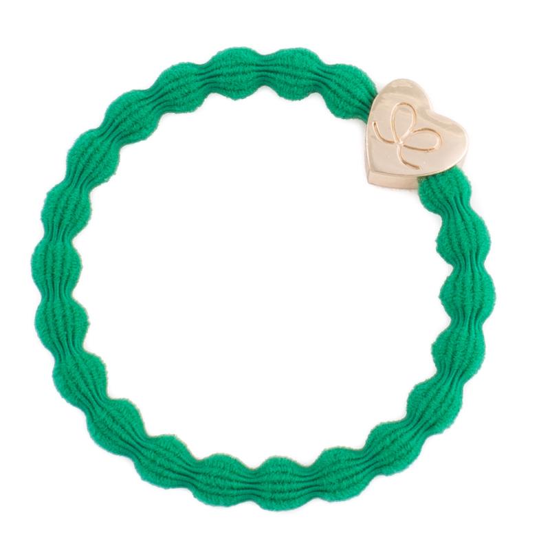 BY ELOISE | Haarelastiek | Gold Heart Emerald Green - Le CirQue Conceptstore