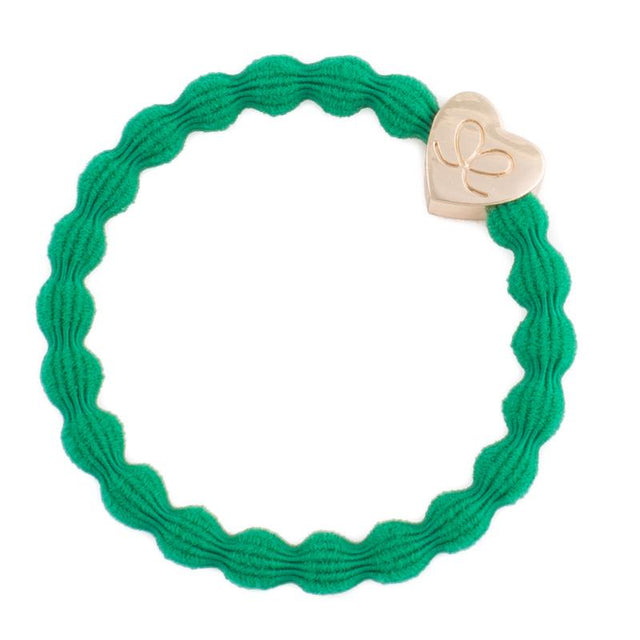 BY ELOISE | Haarelastiek | Gold Heart Emerald Green - Le CirQue Conceptstore