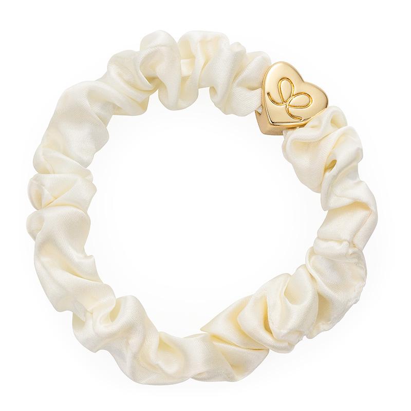 BY ELOISE | Haarelastiek | Golden Heart Scrunchie Cream - Le CirQue Conceptstore