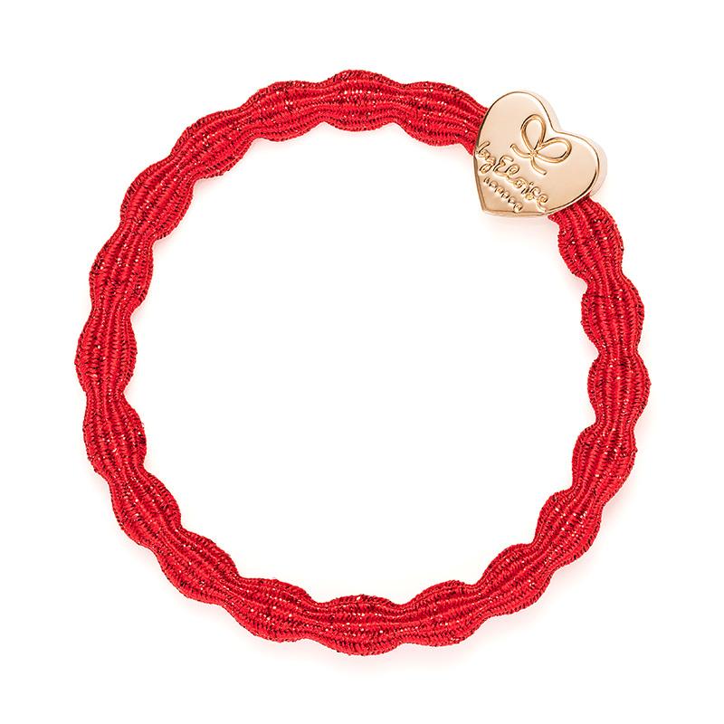 BY ELOISE | Haarelastiek | Metallic Gold Heart Red - Le CirQue Conceptstore