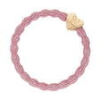 BY ELOISE | Haarelastiek | Metallic Gold Heart Rose Pink - Le CirQue Conceptstore