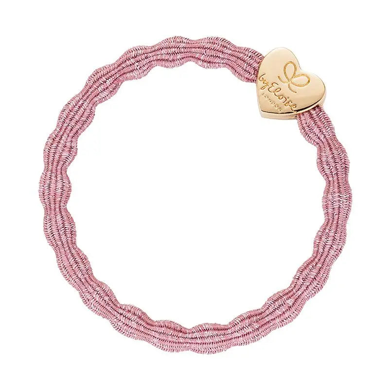 BY ELOISE | Haarelastiek | Metallic Gold Heart Rose Pink - Le CirQue Conceptstore
