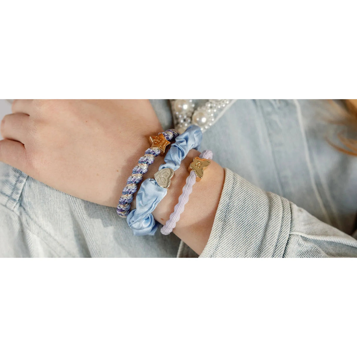 BY ELOISE | Haarelastiek | Woven Gold Star Ocean Breeze - Le CirQue Conceptstore