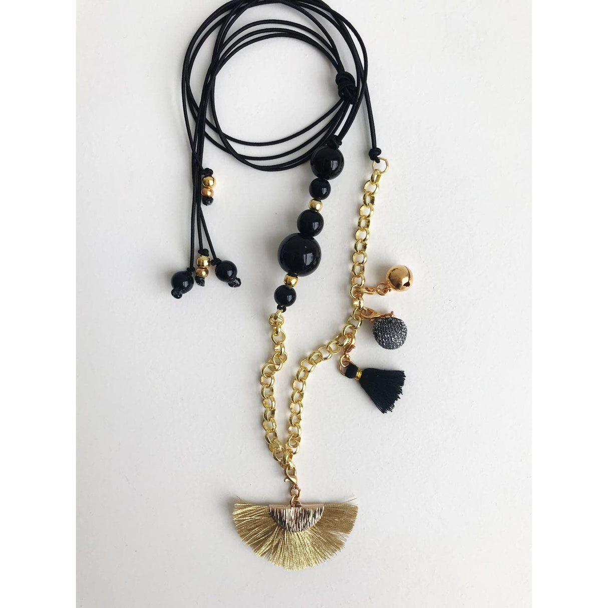 BYMELO - Halsketting - Zwart Met Goud - Le CirQue Conceptstore