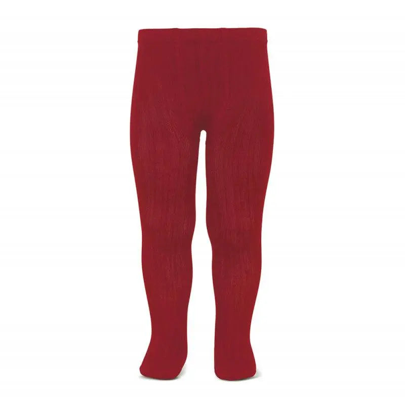 CONDOR - Kousenbroek Ribbed -  Cherry (Color 554) - Le CirQue Kidsconceptstore 