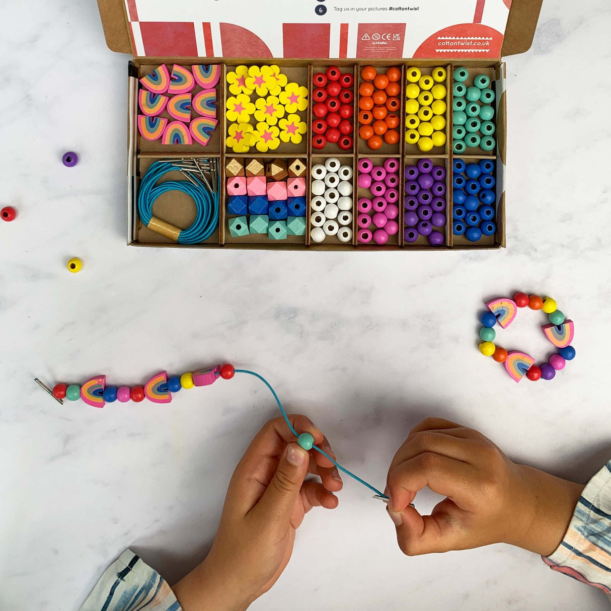 COTTON TWIST | DIY Armbandjes maken| Regenboog & Bloem - Le CirQue Conceptstore