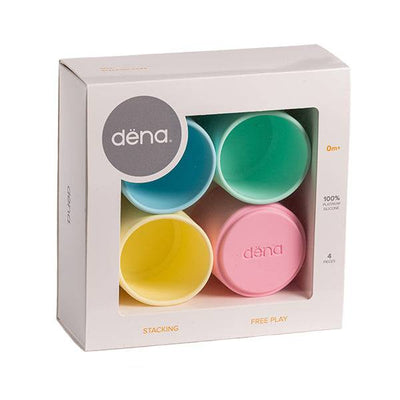 DENA - Multifunctional Stacking Cups Pastel 0+ - Le CirQue Kidsconceptstore 