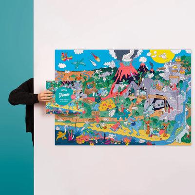 OMY - Stickerposter Dino (70cm x 100 cm) 4+ - Le CirQue Kidsconceptstore 