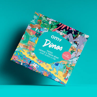 OMY - Stickerposter Dino (70cm x 100 cm) 4+ - Le CirQue Kidsconceptstore 