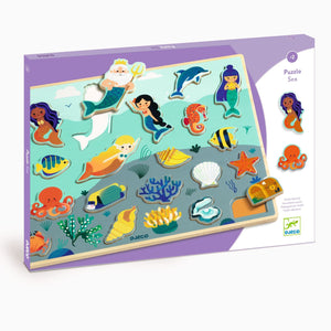 DJECO - 2 in 1 Houten Puzzel "Mermaids" 2+ - Le CirQue Conceptstore