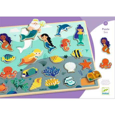 DJECO - 2 in 1 Houten Puzzel "Mermaids" 2+ - Le CirQue Conceptstore