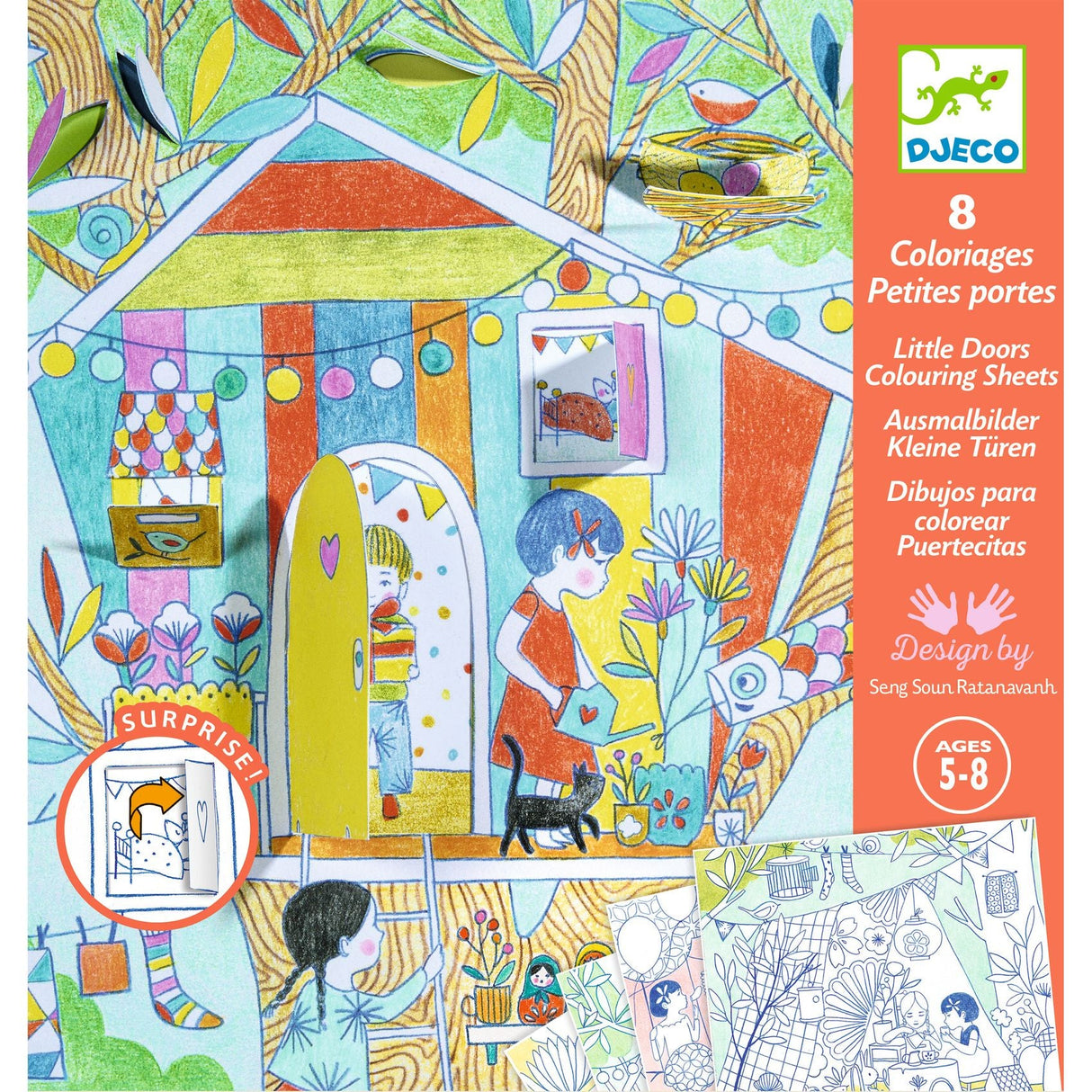 DJECO | Magische Kleurplaten | Nina's Play Tents 5+ - Le CirQue Conceptstore