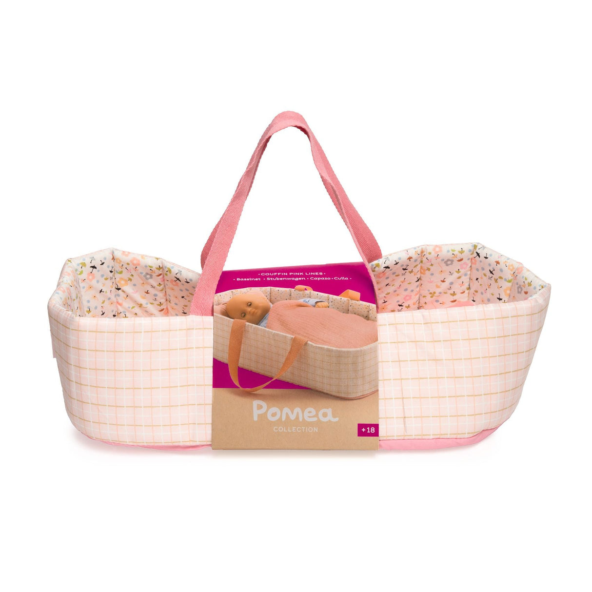 DJECO | Poppen | Draagmandje Pink Lines 18m+ - Le CirQue Conceptstore