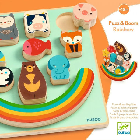 DJECO | Puzzel 2 in 1 | Puzz&Boom Rainbow 18m+ - Le CirQue Conceptstore