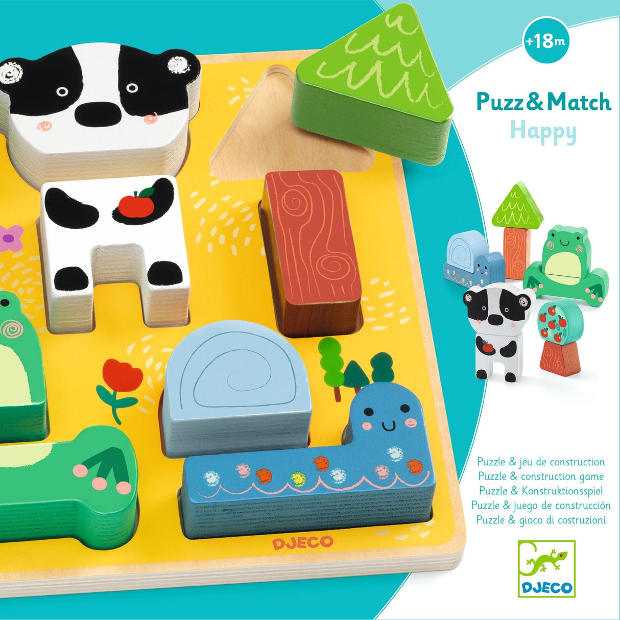 DJECO | Puzzel 2 in 1 | Puzz&Match Happy 18m+ (kopie) - Le CirQue Conceptstore