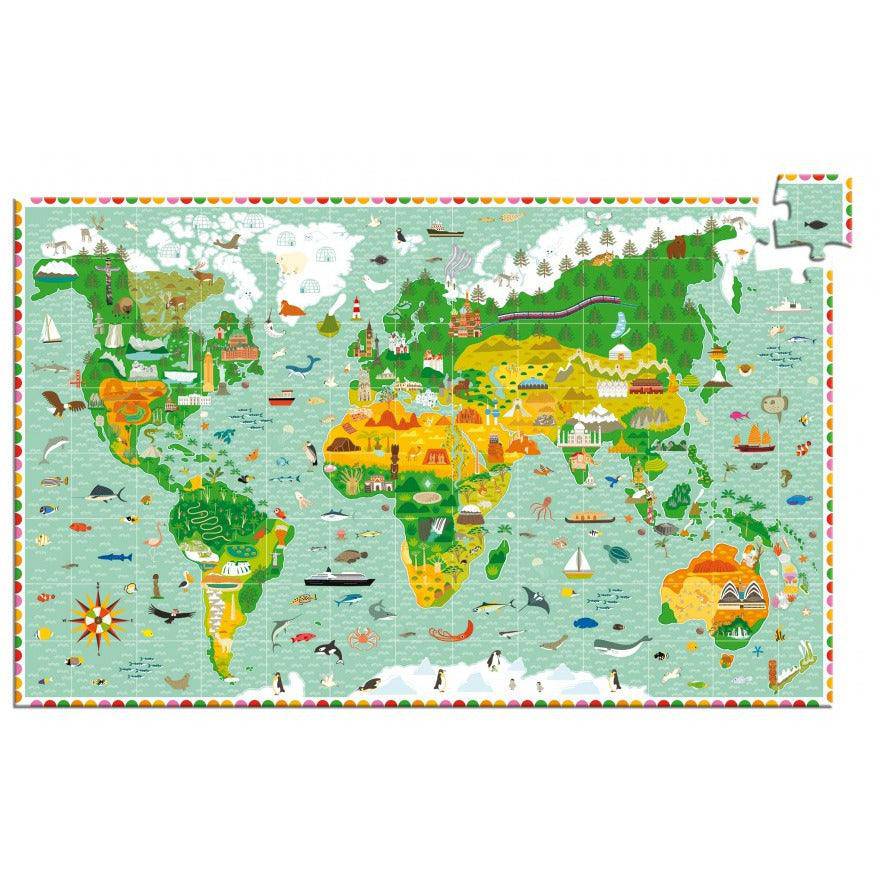 DJECO - Ontdekkingspuzzel Around The World (200stuks) 6+ - Le CirQue Kidsconceptstore 