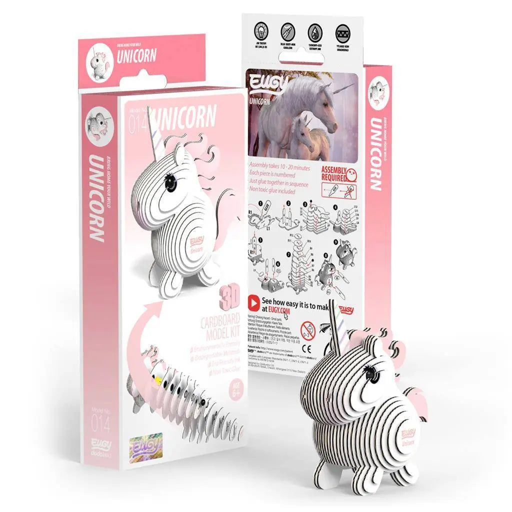 EUGY - 3D Paper Puzzel DIY Eenhoorn (1 stuk) 6+ - Le CirQue Kidsconceptstore 
