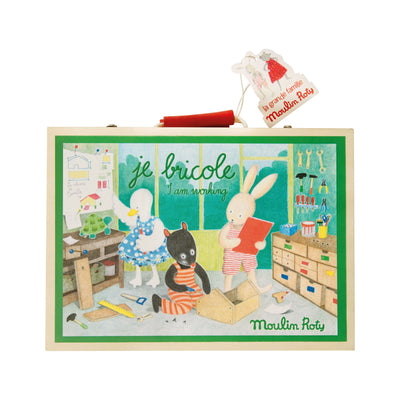 MOULIN ROTY - Houten gereedschapskoffer "La Grande Famille" 3+ - Le CirQue Kidsconceptstore 