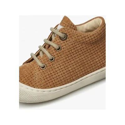 NATURINO - Veterschoen Cocoon Suede Woven Brown/Stone - Le CirQue Kidsconceptstore 
