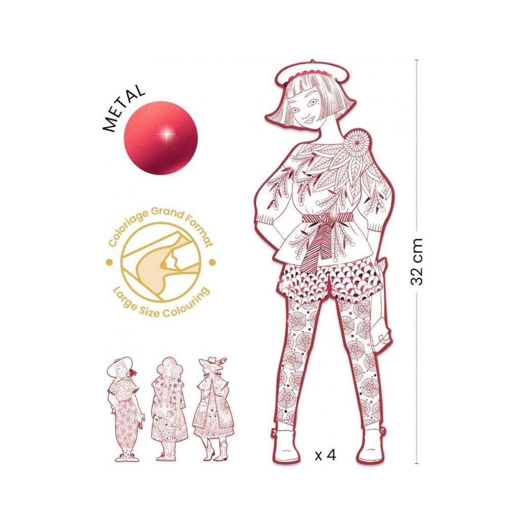 DJECO - Kleurplaten "Fiodor & Friends" met Foil (32cm) 6+ - Le CirQue Kidsconceptstore 