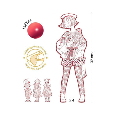 DJECO - Kleurplaten "Fiodor & Friends" met Foil (32cm) 6+ - Le CirQue Kidsconceptstore 