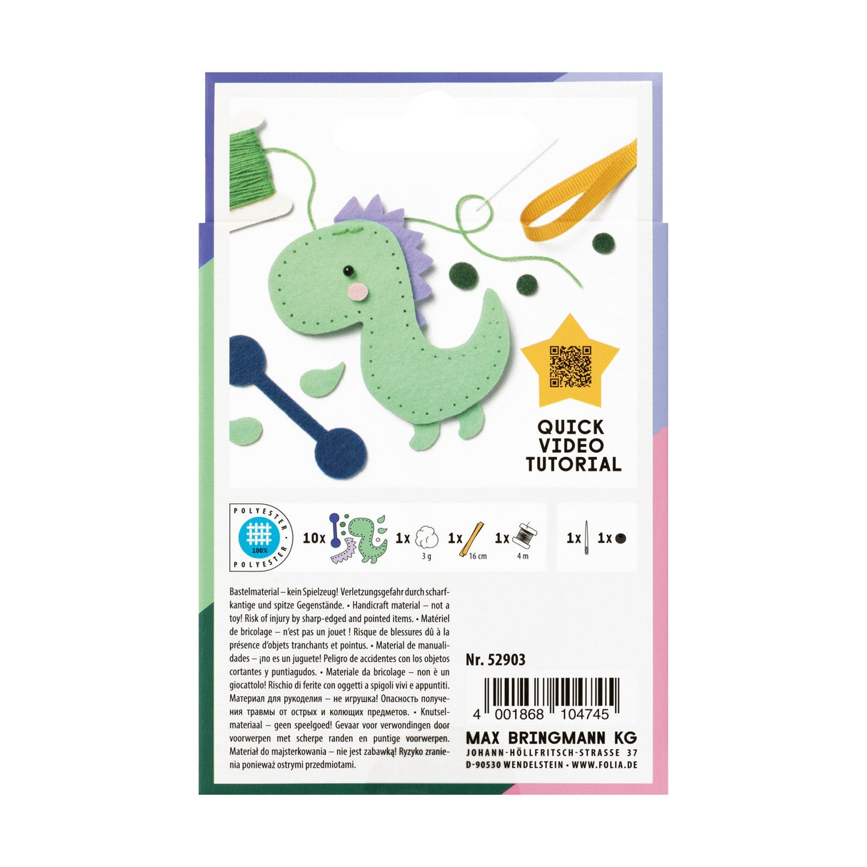 FOLIA | Borduur | Maak je eigen Dinosaurus 8+ - Le CirQue Conceptstore