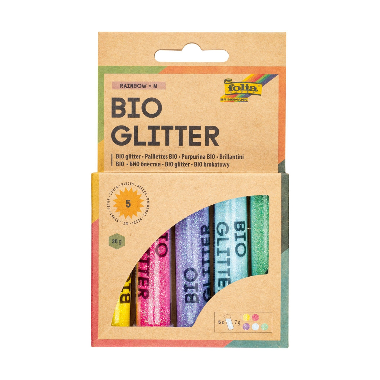 FOLIA | Glitter | Bio Rainbow (5x7g) - Le CirQue Conceptstore