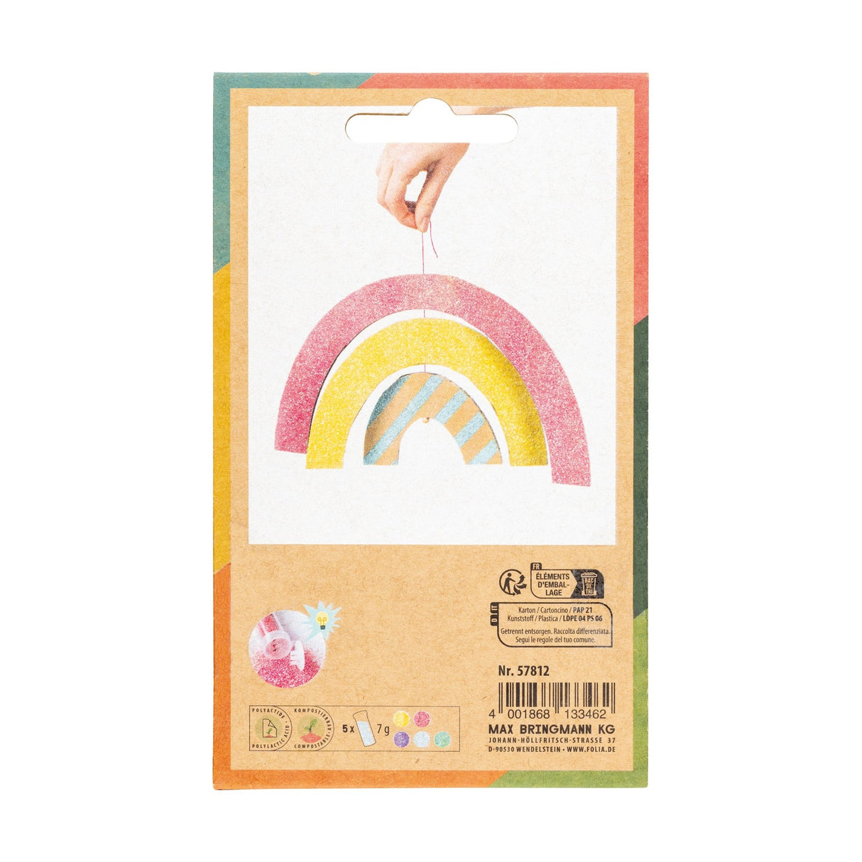 FOLIA | Glitter | Bio Rainbow (5x7g) - Le CirQue Conceptstore
