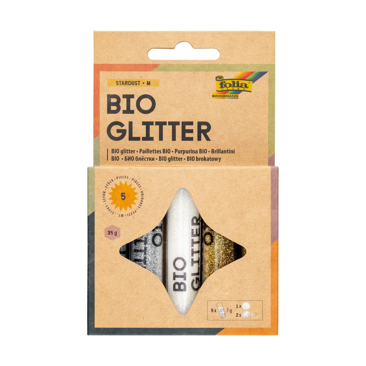 FOLIA | Glitter | Bio Stardust (5x7g) - Le CirQue Conceptstore