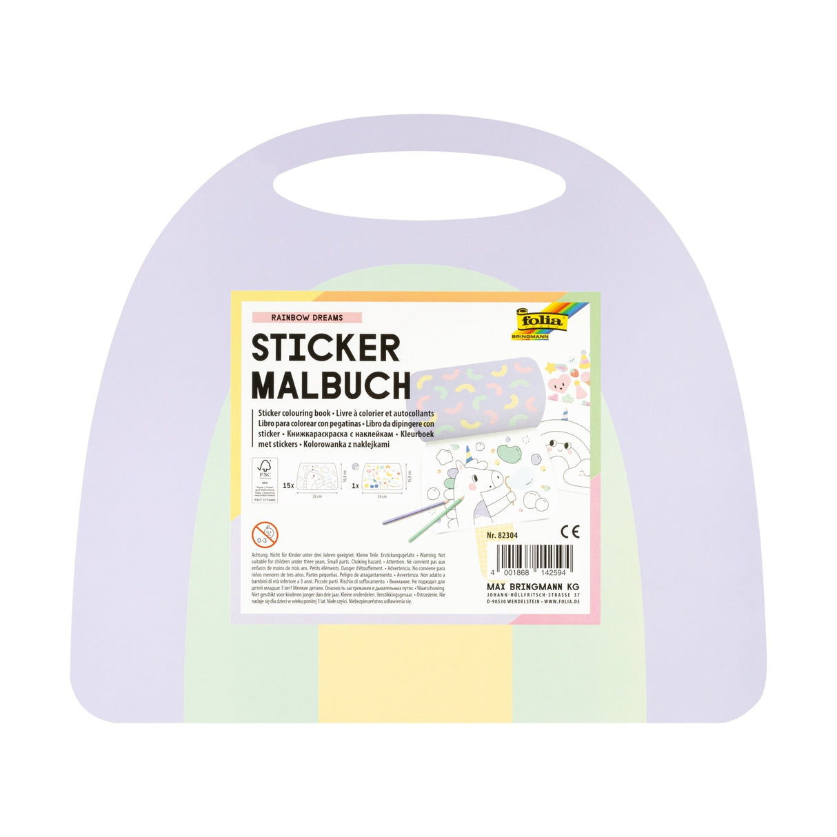 FOLIA | Kleurboek | Sticker Rainbow Dreams 3+ - Le CirQue Conceptstore