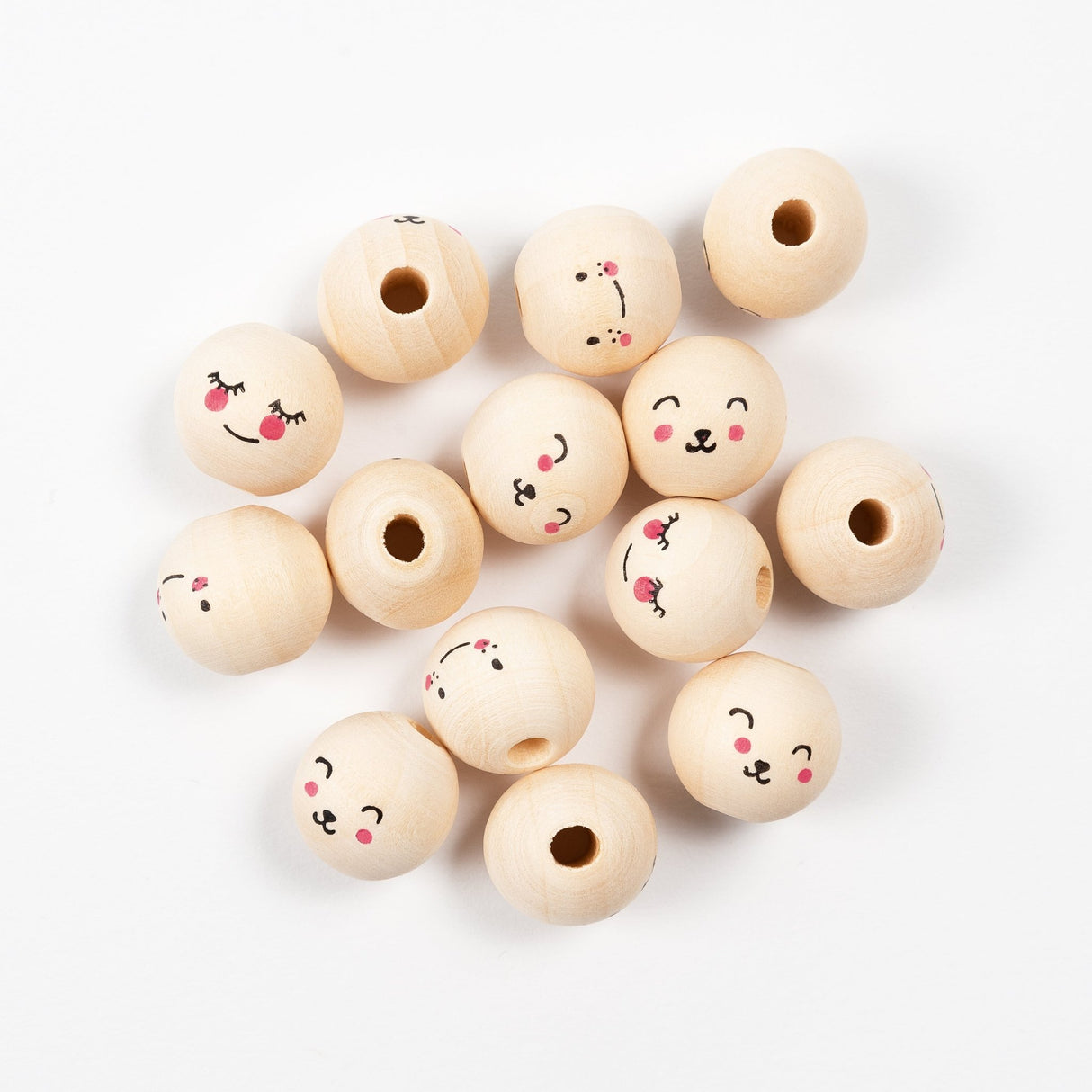 FOLIA | Kralen | Cute Faces (15 stuks) - Le CirQue Conceptstore