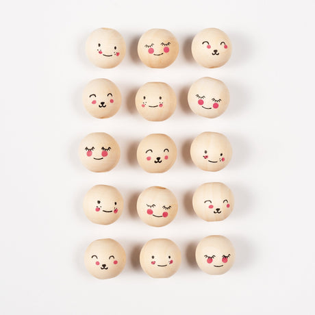 FOLIA | Kralen | Cute Faces (15 stuks) - Le CirQue Conceptstore