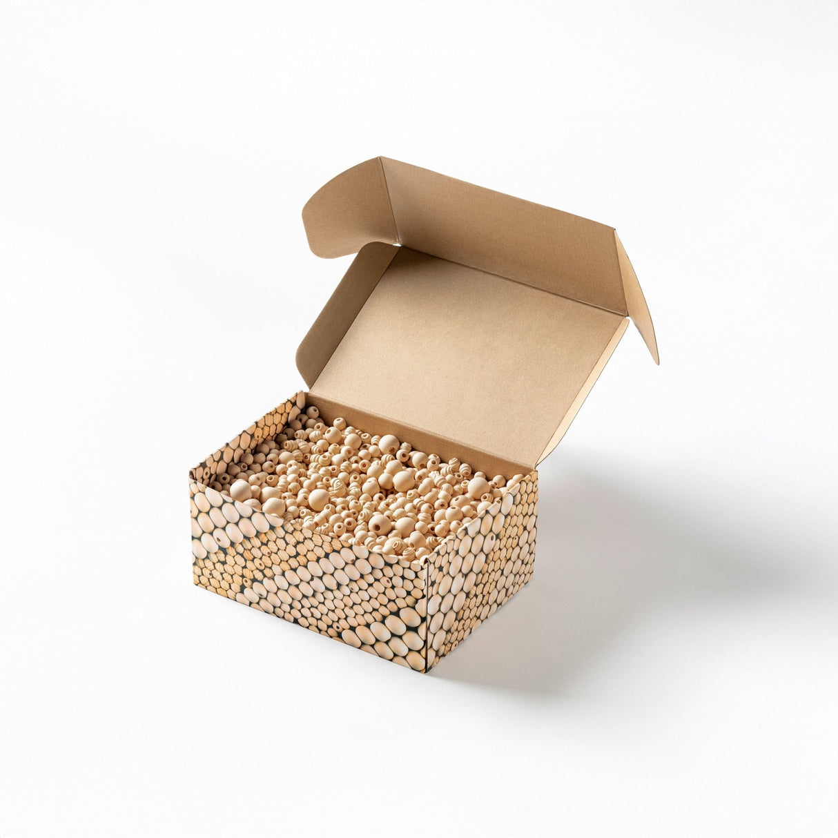 FOLIA | Kralen | Wooden Natural Beads (1kg) - Le CirQue Conceptstore