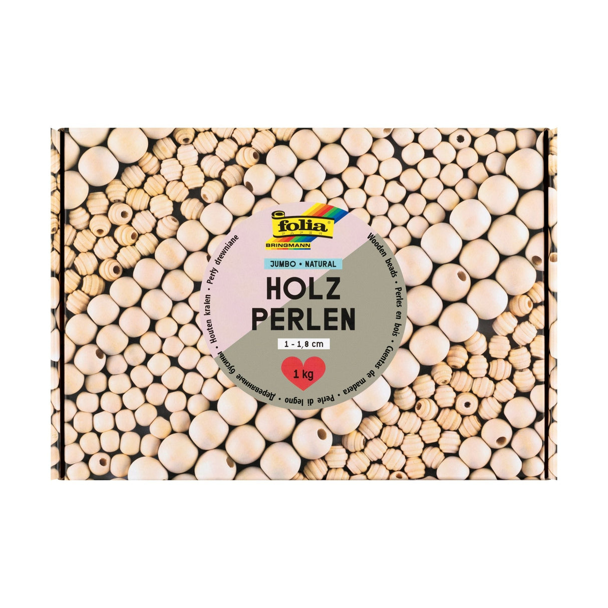 FOLIA | Kralen | Wooden Natural Beads (1kg) - Le CirQue Conceptstore