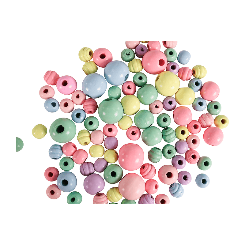 FOLIA | Kralen | Wooden Pastel Beads (1kg) - Le CirQue Conceptstore