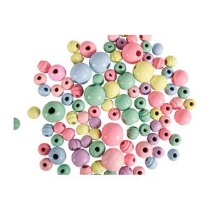 FOLIA | Kralen | Wooden Pastel Beads (1kg) - Le CirQue Conceptstore