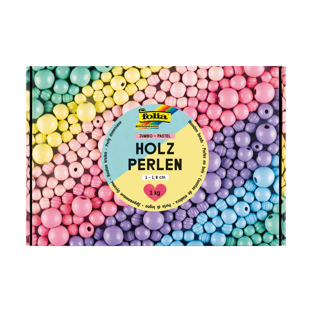 FOLIA | Kralen | Wooden Pastel Beads (1kg) - Le CirQue Conceptstore
